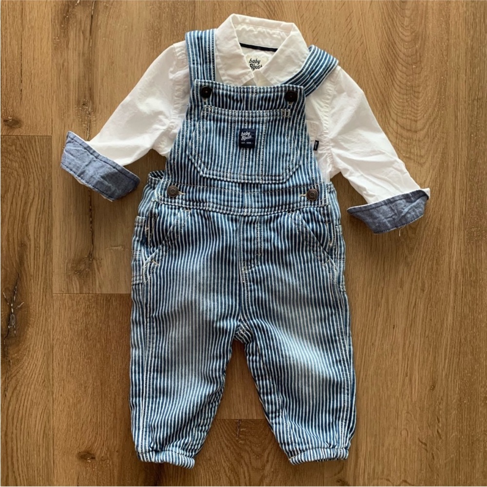 Like New GAP Striped Kids Overalls